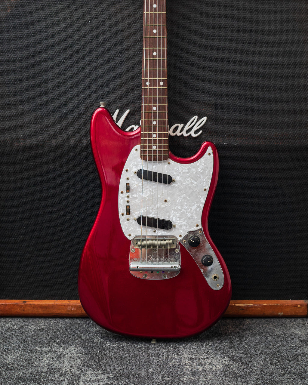 Fender Japan MG69 Mustang - Old Candy Apple Red w/Matching Headstock