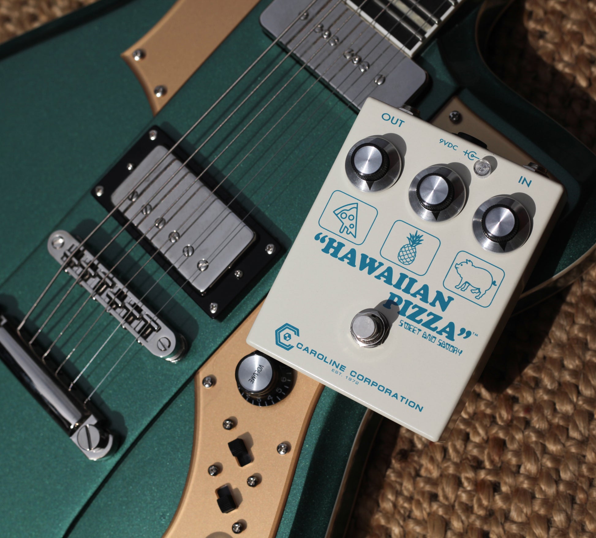 Caroline Guitar Company Hawaiian Pizza Fuzz Pedal